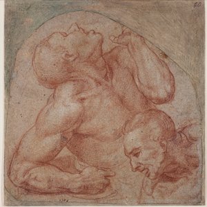 Kopi fra den sidste dom af Michelangelo (after) Buonarroti