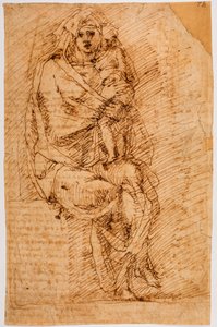 Madonna og barn af Michelangelo (after) Buonarroti
