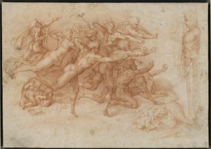 Tilskrives Bernardino Cesari - En kopi efter Michelangelos Bueskytterne ca. 1591c. 1600, RCIN 990442