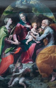 Madonna med barn og den hellige Barbara, ca. 1530 (olie på træ)
