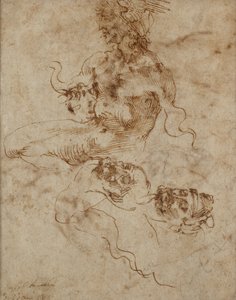 En figur, der ligner en Triton, c1490-1560 af Michelangelo Buonarroti