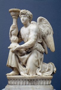 Angel Holding a Candelabre, 1495 (marmor)