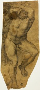 Stigende nøgen mand af Michelangelo Buonarroti
