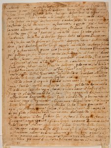 Erindring med autograf af Michelangelo Buonarroti