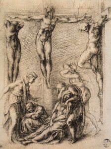 Korsfæstelse, tegning af Michelangelo. Musée du Louvre, Paris af Michelangelo Buonarroti