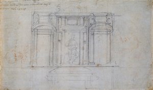 Design til en af Medici-gravene, tidligt i det 16. århundrede af Michelangelo Buonarroti