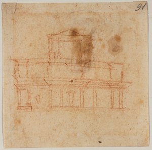 Design til facaden på San Lorenzo af Michelangelo Buonarroti