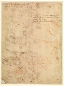 Figurstudie af Michelangelo Buonarroti