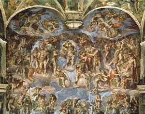 Sidste dom, fra det sixtinske kapel af Michelangelo Buonarroti