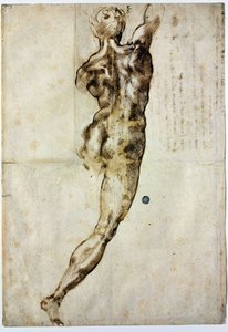 Nøgen bagfra, ca. 1504 af Michelangelo Buonarroti