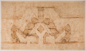 Plan over befæstning af en port af Michelangelo Buonarroti