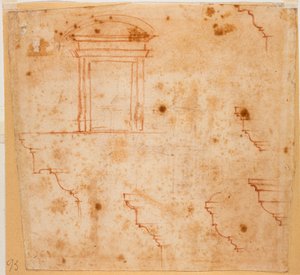 Planer for portaler og arkitektoniske lister af Michelangelo Buonarroti