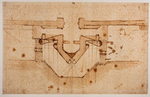 Projekt til befæstning af en port, 16. århundrede (tegning) af Michelangelo Buonarroti