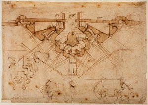 Projekt af volde til en port af Michelangelo Buonarroti