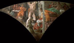 Straf af Haman af Michelangelo Buonarroti