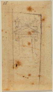 Skitse af et vindue af Michelangelo Buonarroti