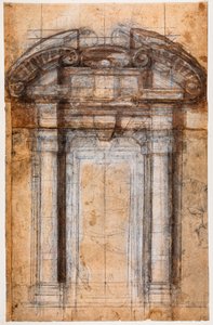 Studie for Porta Pia af Michelangelo Buonarroti