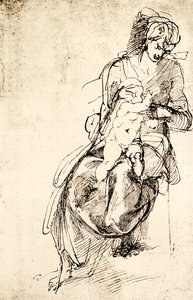 Studie til Madonna-statuen i Medici-kapellet i Firenze