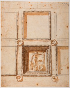 Undersøgelse af kuppeldekorationen til det nye sakristi af Michelangelo Buonarroti