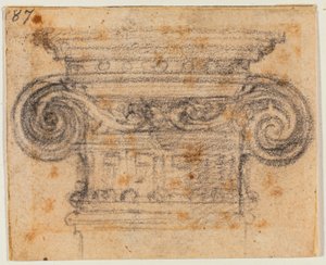 Undersøgelse af ionisk kapital af Michelangelo Buonarroti