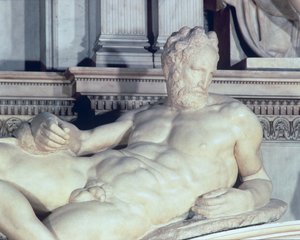 Lorenzo de Medicis grav, detalje af Dusk-marmor