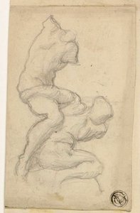 To kæmpende skikkelser af Michelangelo Buonarroti