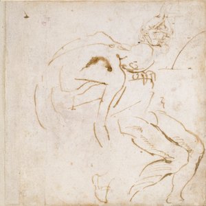 To partielle figurstudier, c1490-1560 af Michelangelo Buonarroti