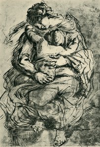 Madonna og barn, slutningen af det 16.-begyndelsen af det 17. århundrede, 1943. af Michelangelo Merisi Caravaggio