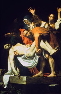 Nedlæggelsen i graven Depositionen Gravmælet, 1602-16044 af Michelangelo Merisi Caravaggio