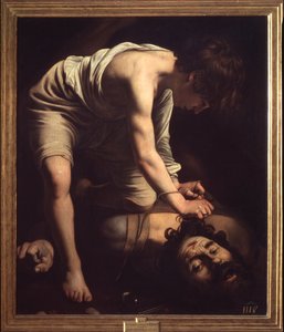 David og Goliath Maleri af Michelangelo Merisi dit Le Caravaggio ou il Caravaggio