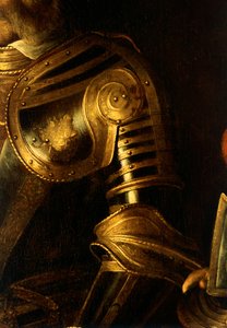 Detalje af portrættet af Alof de Wignacourt med sin page af Michelangelo Merisi da Caravaggio