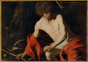 Sankt Johannes Døber (maleri på lærred) af Michelangelo Merisi da Caravaggio