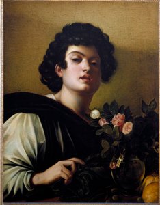 Ung dreng i vasen med roser af Michelangelo Merisi da Caravaggio