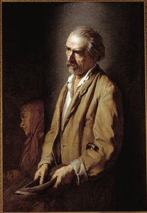 Selvportræt (Selvportræt) Maleri af Michelangelo Pittatore (1825-1903) 1894 Dim 107x73 cm Asti, Pinacoteca Civica af Michelangelo Pittatore