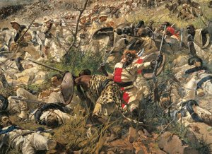 Slaget ved Dogali, af Michele Cammarano, detaljer