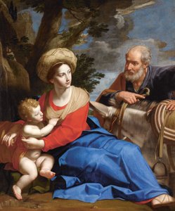 Resten på flugten til Egypten, ca. 1640. af Michele Desubleo