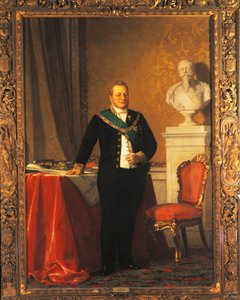 Portræt af Camillo Benso, greve af Cavour (olie på lærred)