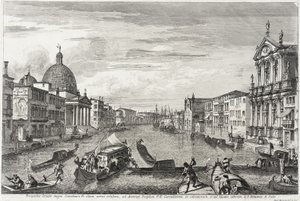 Canal Grande mellem San Simone Piccolo og Santa Chiara, ca. 1740-41 af Michele Marieschi