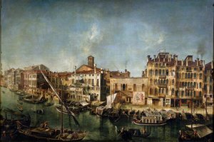 Udsigt over Canal Grande fra Fondamenta Del Vin, 1736-1737. af Michele Marieschi