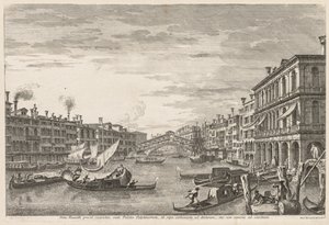 Udsigt over Venedig: Rialto, 1741. af Michele Marieschi