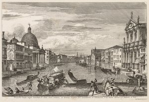 Udsigt over Venedig: Santa Chiara, 1741. af Michele Marieschi