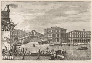 Udsigt over Venedig: Rialto-broen og markedet