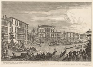 Udsigt over Venedig: Regattaen af Michele Marieschi