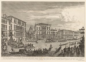 Udsigt over Venedig: Regattaen, 1741. af Michele Marieschi