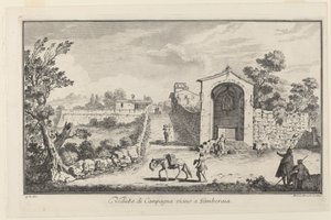Udsigt over Campagna nær Gamberaia af Michele Marieschi after Giuseppe Zocchi