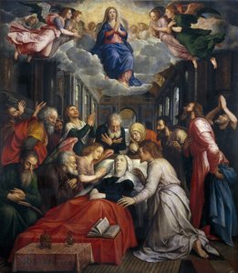 The Death and the Assumption of the Virgin by Coxciedani