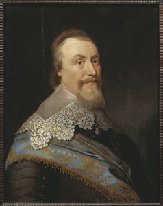 Portræt af grev Axel Oxenstierna (Oxenstjerna) (1583-1654), af Mierevelt (Mierveld, Mireveldt), Michiel Jansz. varevogn, Værksted af . Olie på træ. Mål: 74x57,5 cm. Nationalmuseet Stockholm af Michiel Jansz. van (studio of) Miereveld