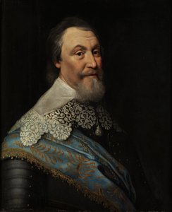 Portræt af Grev Axel Oxenstierna (Oxenstjerna) (1583-1654), af Mierevelt, Michiel Jansz. af, Værksted af. Olie på træ. Mål: 70x60 cm. Nationalmuseum Stockholm