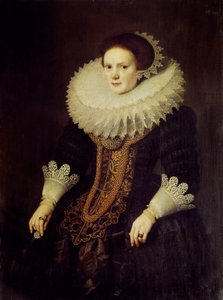 Portræt af en hollandsk kvinde, maleri af Michiel Van Miereveld (1567-1641)