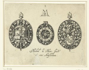 To urkasser og en skive, ca. 1620-26 af Michiel Le Blon